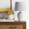Small Ribbed Wood Lamp Base Brown - Threshold™ - 2 of 3