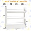 Costway 3-Tier Kids Bookshelf Toy Storage Bookcase Rack Wall w/ Anti-toppling Kits - 3 of 4