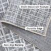 2x6 Super Soft Rug for Bedroom, Soft Shaggy Plush for Bedroom Dining Room, Classic Checkered Shaggy Non-Slip Stain Resistant Under Table Rug - 2 of 4