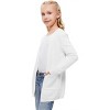 BLUEMING Girls Solid Color Knit Cardigan Long Sleeve Button Front Sweater with Pockets Adorable Loose Fit Kids Outerwear - 3 of 4