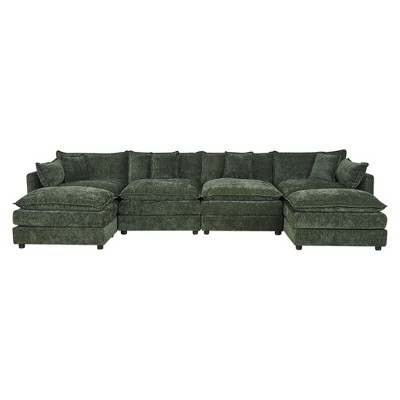 NicBex Couches for Living Room Deep Seat Sofa Couch Upholstered 2 Seater Sleeper Loveseat Sofa with 4 Pillows for Bedroom