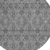 Gray Silver And Charcoal Floral Washable Indoor Outdoor Area Rug - 4 of 4