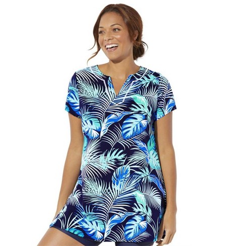 plus size hawaiian tunics