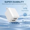 BRINJOY 3-Pack Dual USB Wall Charger - 5V/2.4A Fast Charging Block, White - 3 of 4