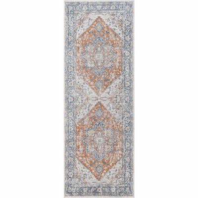 Hauteloom Ezri Rust Washable Area Rug