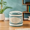 Lucknow Boho Handcrafted Fabric Cylinder Pouf - Christopher Knight Home - 2 of 4