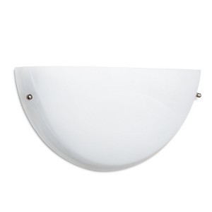 Yosemite Home Decor 1371-1MC Glacier Point Half-Moon One-Light Wall Sconce Light, Ivory Cloud Glass Shade - 1 of 4