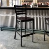 Emma and Oliver Ladder Back Black Metal Restaurant Dining Barstool - 2 of 4