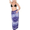 LA LEELA Women's Swimwear Sarong Wrap Cover up Wraps One Size Sun Blue - 2 of 4