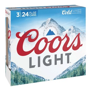 Coors Light Beer - 3pk/24 fl oz Cans - 1 of 4