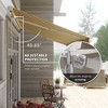 Sapphtopaz 12' x 10' Retractable Awning Manual Patio Awnings Sunshade Shelter 280gsm UV Resistant with Manual Crank Handle Aluminum Frame - 2 of 4