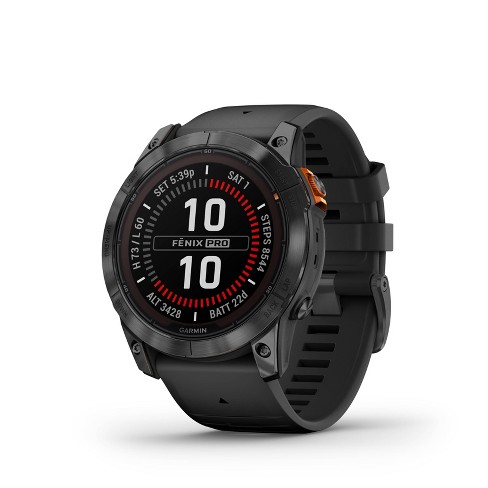 fēnix® 7X Pro Solar Edition – Gray avec bracelet noir – Garmin Store FR