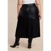 ELOQUII Mixed Media Pleated Skirt - 4 of 4