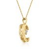 Ross-Simons Diamond-Accented "Love You To The Moon and Back" Star and Moon Pendant Necklace in 18kt Gold Over Sterling - 3 of 4