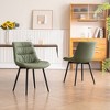 YOUNIKE Modern Dining Chairs Set of 2 Leather Upholstered Kitchen & Dining Room Chair Makeup Vanity Nail Tech Chair 20.47"Wx23.62"Dx31.89"H - 4 of 4
