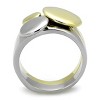 Slickblue Women's Minimalist Two-Tone Stainless Steel Ring with Gold & Silver IP Finish, 9.1g, size 5–10 - 3 of 4