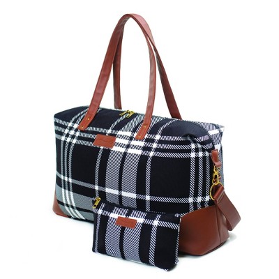 New The Honour Society Louisville Cardinals Plaid Weekender Duffle Bag