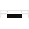 Vynxaria White Black High Gloss TV Stand Storage Space Stylish Media Console for Living Room Bedroom Entertainment Areas - 4 of 4