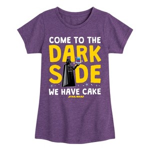 Girls' - Star Wars - Come To The Dark Side Fitted Short Sleeve Graphic T-Shirt - 1 of 4