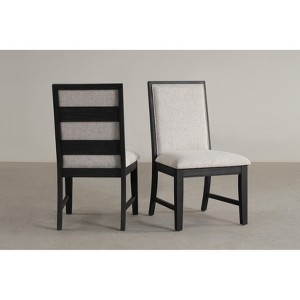 Roundhill Furniture Gates Contemporary Upholstered Dining Chairs, Gray, Set of 2 - 1 of 4