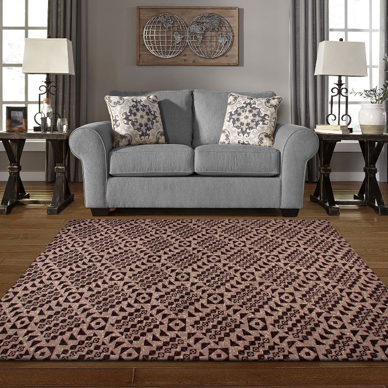 Diamond Printed Cotton Flat-weave Indoor Area Rug by Blue Nile Mills, 3 of 5