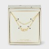 14K Gold Plated Cubic Zirconia Cluster Multi-Strand Necklace - A New Day™ Gold - 3 of 4