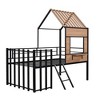 YOOCOZZ Kids’ Metal Twin Size Metal House Bed & Loft Bed with Roof and Window - 4 of 4
