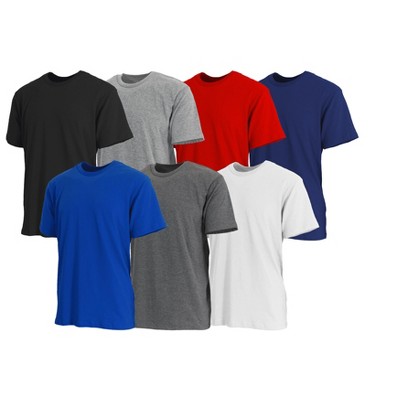 Blue Ice GBH Men's 6-Pack Short Sleeve Modern Fit Cotton Blend Crew Neck  Classic Tee