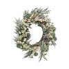 Transpac Artificial 24 in. Green Christmas Eucalyptus Berry Pine Wreath - 2 of 4
