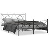 vidaXL Metal Bed Frame without Mattress with Footboard Black 59.1"x78.7" - 2 of 4