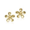 Guili 14k Yellow Gold Earrings, Delicate Plumeria Flower Design, Classic & Feminine, Ideal for Everyday Elegance and Tropical-Inspired Celebrations - 2 of 2