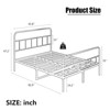 NicBex Metal Platform Bed with Headboard for Adults/Boys/Girls,Black - 3 of 4