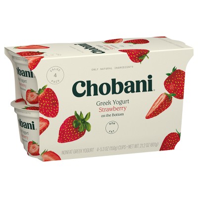 Chobani Strawberry on the Bottom Nonfat Greek Yogurt - 4ct/5.3oz Cups_5