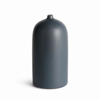 Plum & Post Mallie Vase Medium - Dark Blue Ceramic - Handcrafted Design