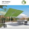 PURPLE LEAF  Patio Umbrella White Cantilever Offset Umbrella Rectangle Outdoor Umbrella with 360-degree Rotation - 3 of 4