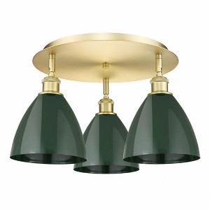 Ballston Dome - 3 Light Flush Mount In Industrial Style-10 Inches Tall and 19.25 Inches Wide - 1 of 1