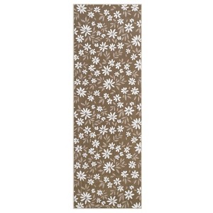 Washable Modern Floral Print Area Rugs for Bedroom Living Room, Soft Non Slip Low Pile Carpet for Home Office - 1 of 4