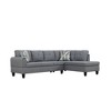 DOMETOUR Living Room Sofa Set 3Pcs(Sofa+Chaise+Ottoman) - 3 of 4