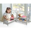 Badger Basket 1-2-3 Convertible Doll Bunk Bed with 3 Storage Baskets -  Executive Gray