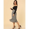 INSPIRE CHIC Women's Chiffon Elastic Waist Ruffle Tiered Flowy Midi Floral Printed Skirts - 2 of 4