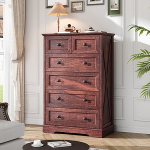 Farmhouse Wood Dresser for Bedroom - 1 of 4