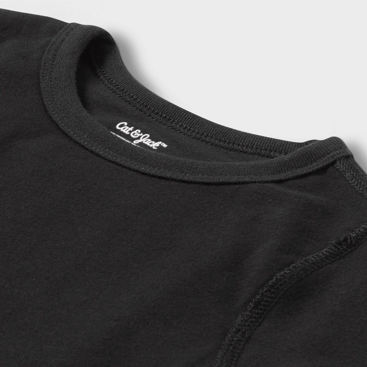 Toddler Long Sleeve Bodysuit - Cat & Jack™ Black - thumbnail 3