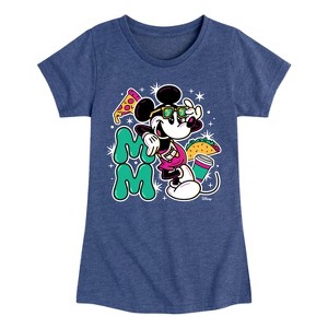 Girls' - Disney - Mickey Mouse Sunglasses Fitted Short Sleeve Graphic T-Shirt - 1 of 4