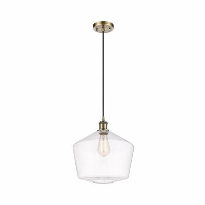 Cindyrella - 1 Light Cord Hung Mini Pendant In Industrial Style-13.5 Inches Tall and 12 Inches Wide