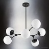 Urban Ambiance Luxury Minimalist Indoor Chandelier,  12-1/2''H x 33-1/2"W x 33-1/2''D,  Matte Black Finish, UHP4625 - 3 of 4