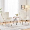 Yaheetech Set of 2 Boucle Accent Chair with Wood-tone Metal Legs for Livingroom - 2 of 4