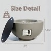GDFStudio Salta 28" Outdoor 40,000 BTU Lightweight Concrete Fire Pit Bowl - 3 of 4