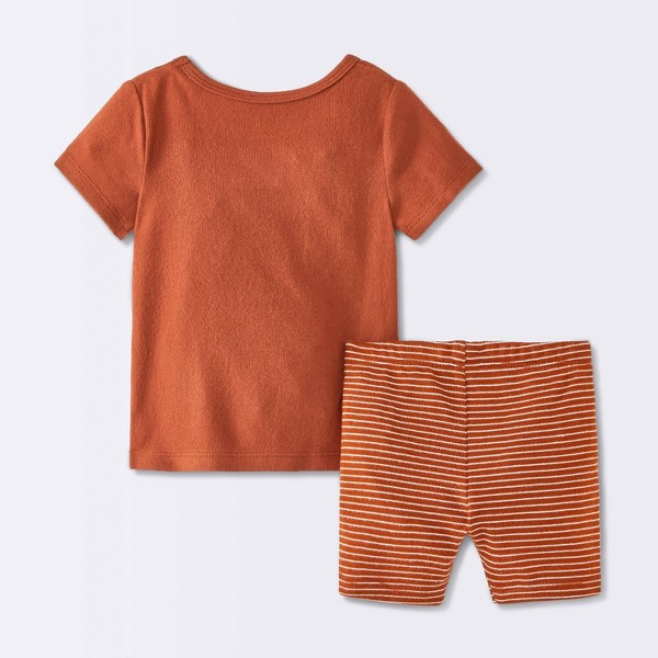 Conjunto de Bebé Niño de Camisa de Manga Corta y Shorts Hora de Dormir - Cloud Island™ Marrón 2
