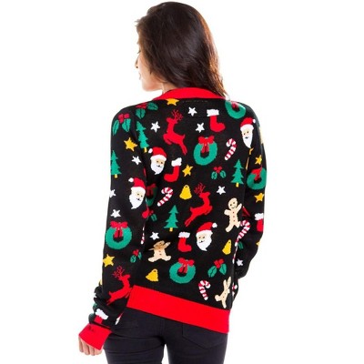 Tipsy Elves Women's Cookie Cutter Cardigan - Holiday Festive Sweater