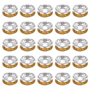 Unique Bargains Rhinestone DIY Jewelry Making Spacer Beads 50 Pcs - 1 of 4